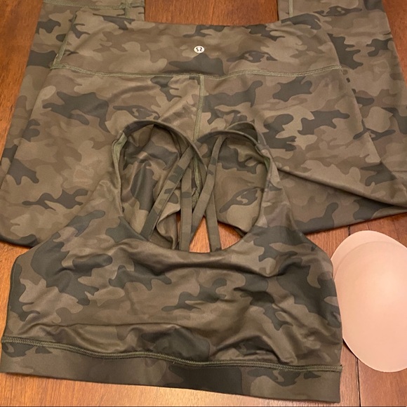 lululemon athletica Pants - Camo Lulu Capri leggings and sports bra